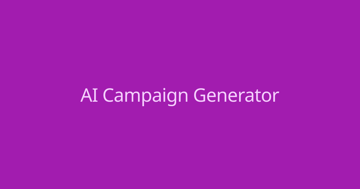 AI social media campaign generator dashboard with multi-platform outputs